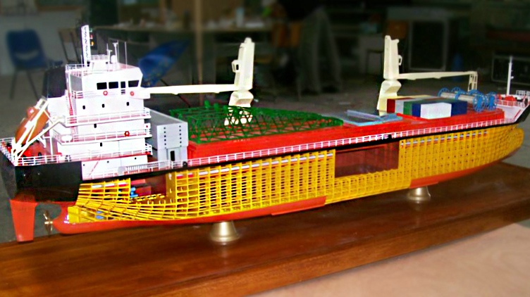 雜貨船結構模型-教學教具模型
